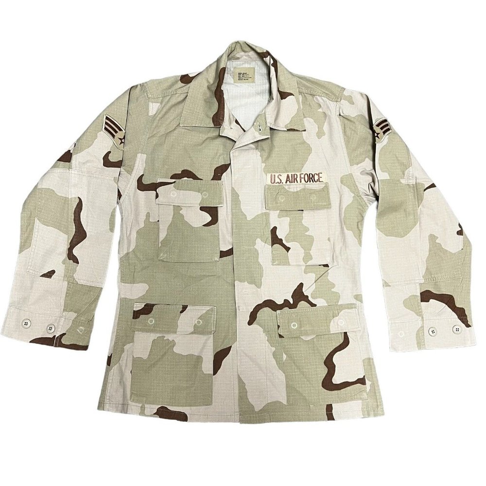 US Air Force Combat Military Coat Desert Jacket Medium Regular Camouflage Beige - Picture 2 of 16